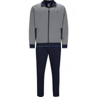 HAJO Herren Hausanzug, lang - Klima-Komfort, Zip-Jacke, Homewear Blau,
