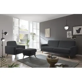 exxpo - sofa fashion Sessel EXXPO - SOFA FASHION "Samso, Loungesessel", grau (anthrazit), B:82cm H:87cm T:80cm, 100% PES, Sessel, Sessel, elegant und bequem, aktueller Cord Bezug
