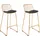 Beliani Barstuhl 2er Set 2er Set 2 x 2 x 2 cm Gold/Schwarz