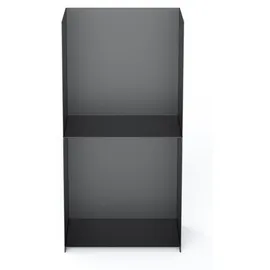 teileplus24 Kaminholzregal Metall Innen Außen Schwarz