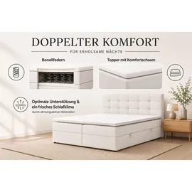 venasi Jessa Boxspringbett mit Bettkästen H2/H3 Matratze SCHWARZ - Schwarz