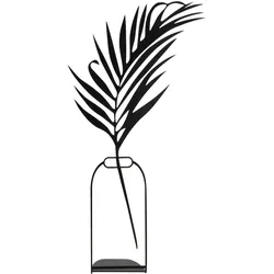 Evila Originals, Flowerpot- TNL1163, Schwarz, Dekofiguren, 100% Metall (Dicke: 1