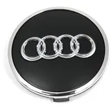 Audi 8W0601170B Radzierkappe (1 Stück) Nabenkappe Radnabenkappe Nabendeckel Felgendeckel Alufelgen, schwarz matt