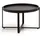 Wohnling Couchtisch Rund Schwarz Massivholz 60 x 60 x 35 cm