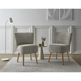 ed exciting design "Earl", grau (taupe), B:65cm H:89cm T:70cm, 95% Polyester, 5% Polyamide, Sessel, Cocktailsessel, Küchenstuhl, Küchensessel