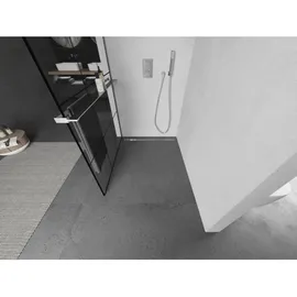 Mexen Kioto+ L Walk-In-Dusche 100 x 200 cm schwarz/Chrom 800-100-123-01-77