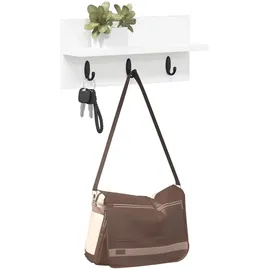 vidaXL Garderobenständer mit Regal Weiß 40 x 10,5 x 18 cm