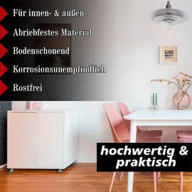 PRIOstahl Lenkrollen 4 Graue Rollen 30mm Möbelrollen