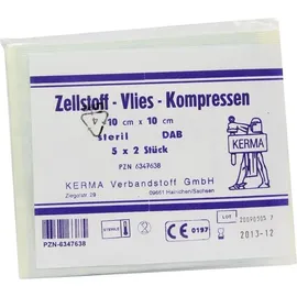 KERMA Verbandstoff GmbH Zellstoff Vlies Kompressen 10 x 10 cm