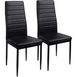 Trisens Esszimmerstühle 2/4/6/8 Set Stuhl Küchenstuhl Wohnzimmerstühle Kunstleder Stühle Schwarz,