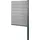 MCW WPC-Sichtschutz Savoie, Zaun Windschutz, Alu-Pfosten zum Einbetonieren ~ Erweiterungselement schmal, 95cm grau