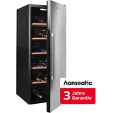 Hanseatic Weinkühlschrank "HWC86ECBA", Energieeffizienz: E (A-G), silber, B:48cm H:128,5cm T:57,5cm, Weinkühlschränke, inkl. 3 Jahre Herstellergarantie
