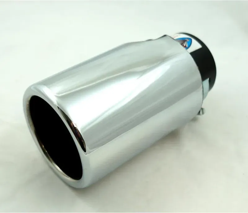 Universeller Auspuffendrohr-Aufsatz für Autos, 38–57 mm, Länge 14,5 cm, Chrom