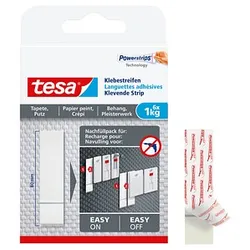 tesa Klebestreifen für max. 1,0 kg 2,0 x 8,0 cm, 6 St.