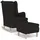 vidaXL Schaukelsessel mit Hocker 91 x 100 x 91 cm Schwarz