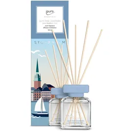 ipuro Raumduft ESSENTIALS Europa Kollektion Fresh Stockholm 100ml - Raumduft im quadratischen Flakon mit Holzstäbchen