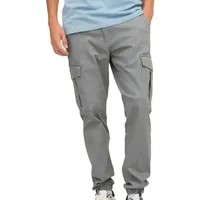 Jack & Jones Marco Joe Herren Cargohose stylische Baumwoll-Hose im Jogger-Style Slim Fit 10755240 Grau - W28/L30