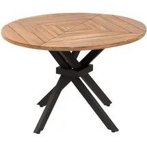 Beliani Gartentisch Ø 110 x 75 cm Braun