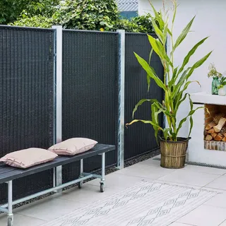Plus Zaunpfosten 8 x 236 cm Silber/Feuerverzinkt