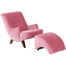 58 aufm Kessel Sessel Kajsa Samtvelours 101 x 80 x 71 cm Pink