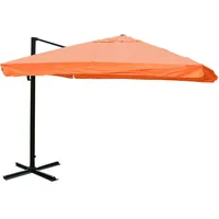 Mendler Gastronomie-Ampelschirm HWC-A96, 3,5x3,5m (Ø4,95m) Polyester/Alu 25kg ~ Flap,