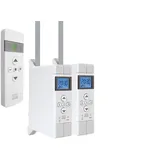 WIR elektronik, eWickler 2 Fenster Funk-Set, eW540-M, 2x elektrischer Gurtwickler + 1x Fernbedienung FB-9, für 12-15 mm Gurtband, Aufputz, bis 9 kg, inkl. Netzstecker (2 Fenster)
