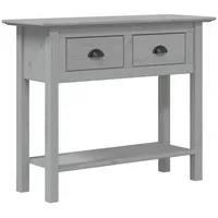 VidaXL Konsolentisch BODO Grau 91x35x74 cm Massivholz Kiefer
