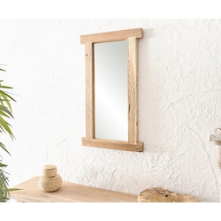 DELIFE Spiegel Zain, Natur 40x70 cm Teak Holz beige