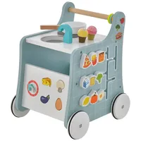Goplus 6 in 1 Lauflernhilfe aus Holz, Lauflernwagen mit