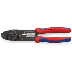 KNIPEX Crimpzangen, Schwarz lackiert, Schneiden, Abisolieren, Crimpen und Kürzen