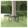 vidaXL Baumbank Halbrund 160 x 61 x 89 cm Grau