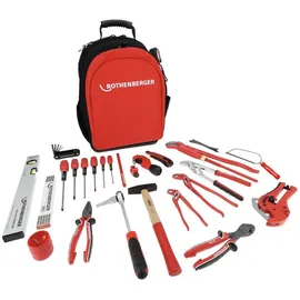 Rothenberger Profi-Werkzeugset 34-tlg. - Rucksack für Heizung, Sanitär, Klima