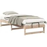vidaXL Bettrahmen Braun 80 x 200 cm Massives Kiefernholz