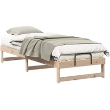 vidaXL Bettrahmen Braun 80 x 200 cm Massives Kiefernholz