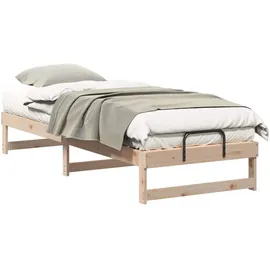 vidaXL Bettrahmen Braun 80 x 200 cm Massives Kiefernholz