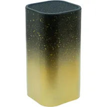 Lashuma Messerblock eckig 11x11 cm Höhe: 23 cm, Großer Küchenmesser Block, Messerhalter Farbe: Gold