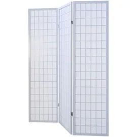 Homestyle4u Paravent Raumteiler 3 teilig Holz Weiß 132x175 | Gr.: onesize