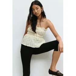 Gina Tricot - Lace bandeau top - bandeau tops - Weiß - XL - Dame - Weiß - XL