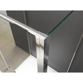 Buylando Nora 100x80x100 cm H: 195 cm U Form Duschkabine Klarglas - Buylando