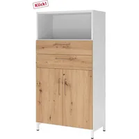 hjh OFFICE PRO FlexWall Kombischrank 4OH 80 x 40 x 180 weiß