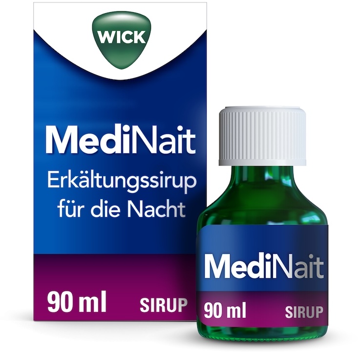 WICK MediNait Erkältungssirup für die Nacht Fiebersenkende Schmerzmittel 09 l