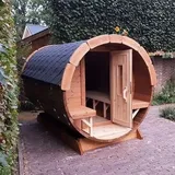Fasshütte Wellnessfass Saunafass Holzfassauna Naturfasssauna Gartensauna