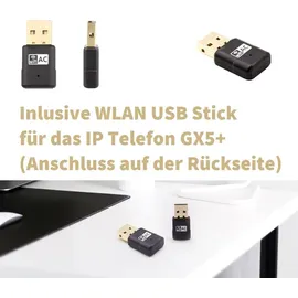 GEQUDIO IP Telefon GX5+ mit Netzteil & WLAN Stick