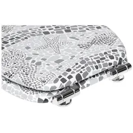 Sanilo WC-Sitz Mosaic World Grey«, mit Absenkautomatik grau