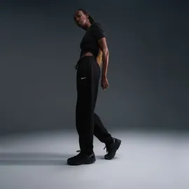 Nike Sportswear Phoenix Fleece High-Waist Oversize Jogginghose Damen Trainingshose, schwarz - black/sail - XL