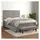 vidaXL Boxspringbett mit Matratze Hellgrau 140x200 cm Samt