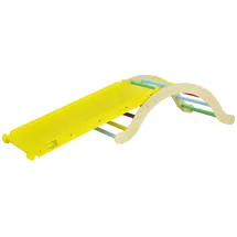 Goplus - 3 in 1 Kletterbogen, Kletterleiter mit robustem Rahmen, Klettergerüst mit hoher Stabilität, Kletterdreieck mit doppelseitiger Rampe zum Rutschen, und Klettern,