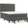vidaXL Boxspringbett 140 x 200 cm Dunkelgrau