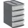 Rotho Schubladenbox Systemix Tower XS 4-tlg. grau