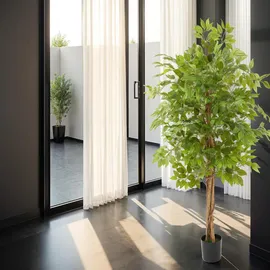 Tectake Künstlicher Ficusbaum Fida, realistische Textur - 160 cm,